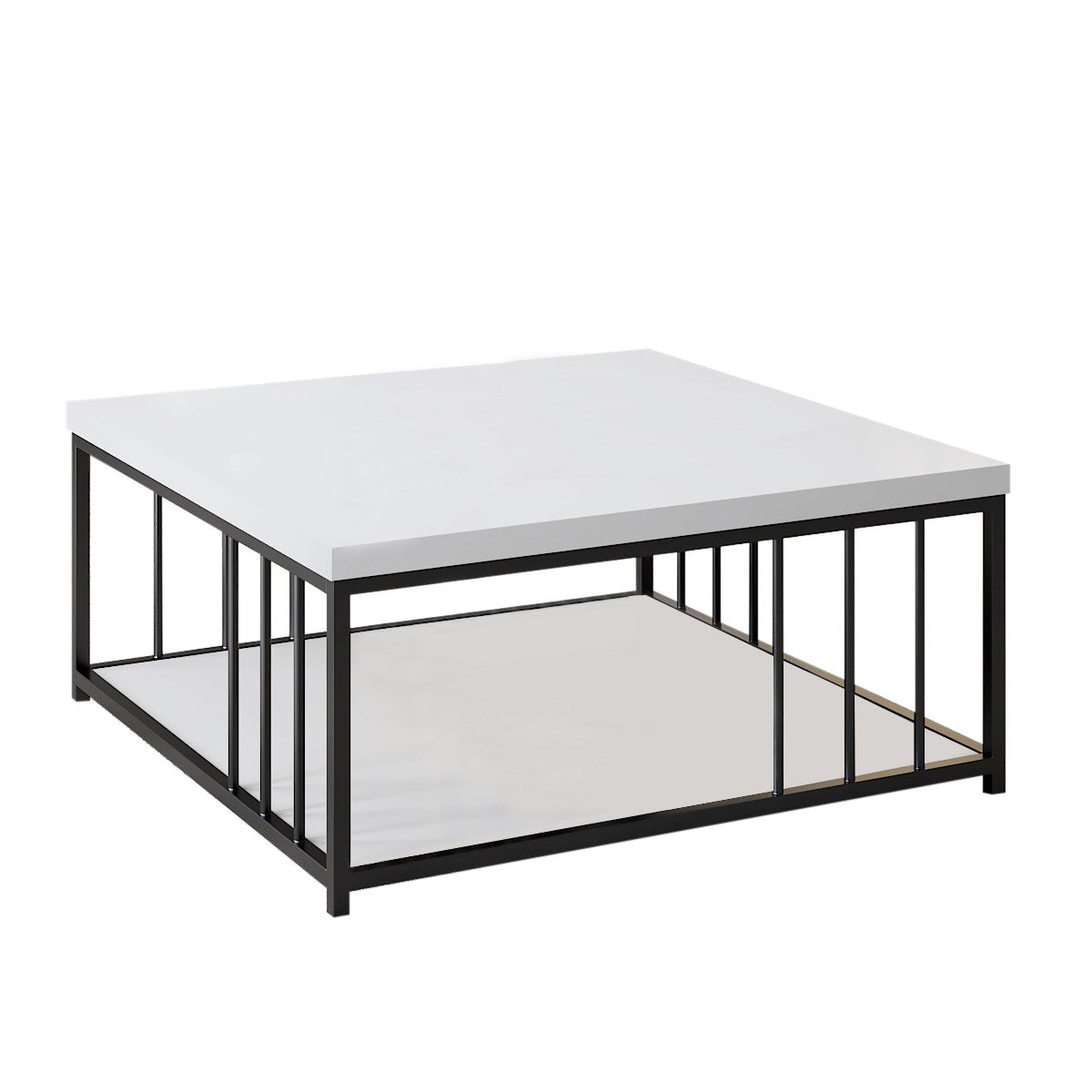 Zenn - White, Black in Weiss Schwarz präsentiert im Onlineshop von KAQTU Design AG. Beistelltisch ist von Hanah Home