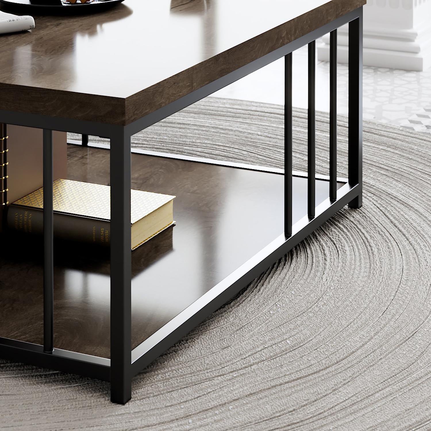 Zenn - Walnut, Black in Walnuss Schwarz präsentiert im Onlineshop von KAQTU Design AG. Beistelltisch ist von Hanah Home