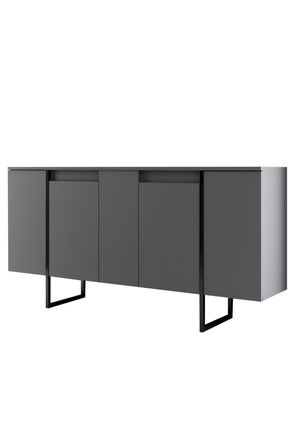 Luxe - Anthracite, Black in Walnuss Schwarz präsentiert im Onlineshop von KAQTU Design AG. Wohnzimmerset ist von Hanah Home