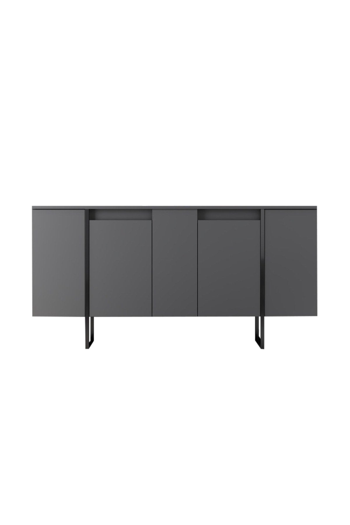Luxe - Anthracite, Black in Walnuss Schwarz präsentiert im Onlineshop von KAQTU Design AG. Wohnzimmerset ist von Hanah Home