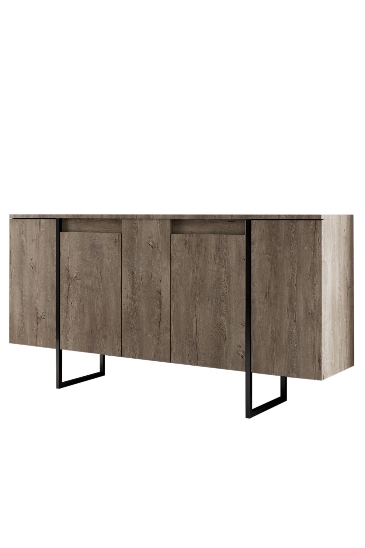Luxe - Walnut, Black in Walnuss Schwarz präsentiert im Onlineshop von KAQTU Design AG. Wohnzimmerset ist von Hanah Home