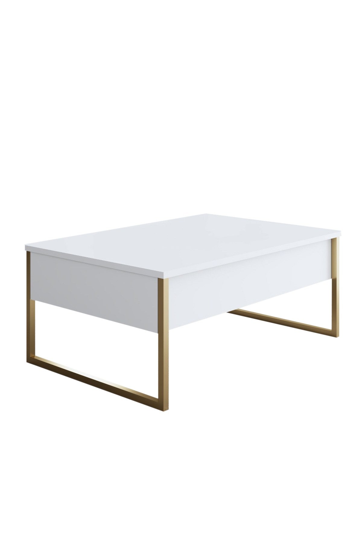 Verleihen Sie Ihrem Wohnzimmer mit dem eleganten TV-Ständer Luxe - White, Gold von Hanah Home einen Hauch von Luxus. Funktionalität trifft auf stilvolles Design.