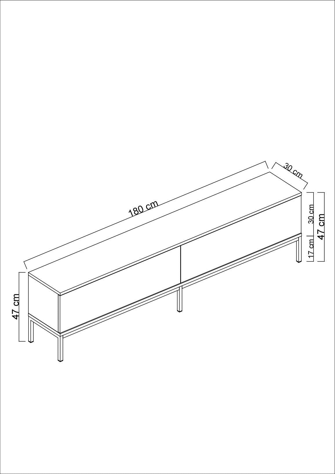 Lord - Black, White in Schwarz Weiss präsentiert im Onlineshop von KAQTU Design AG. Sideboard ist von Hanah Home