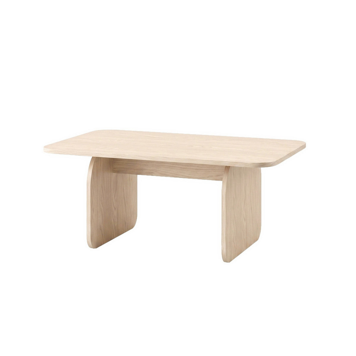 Rechteckiger Couchtisch Pietra in Pusula Eiche von Nordure, melaminbeschichtete Spanplatte, schlankes Design für den Wohnbereich.