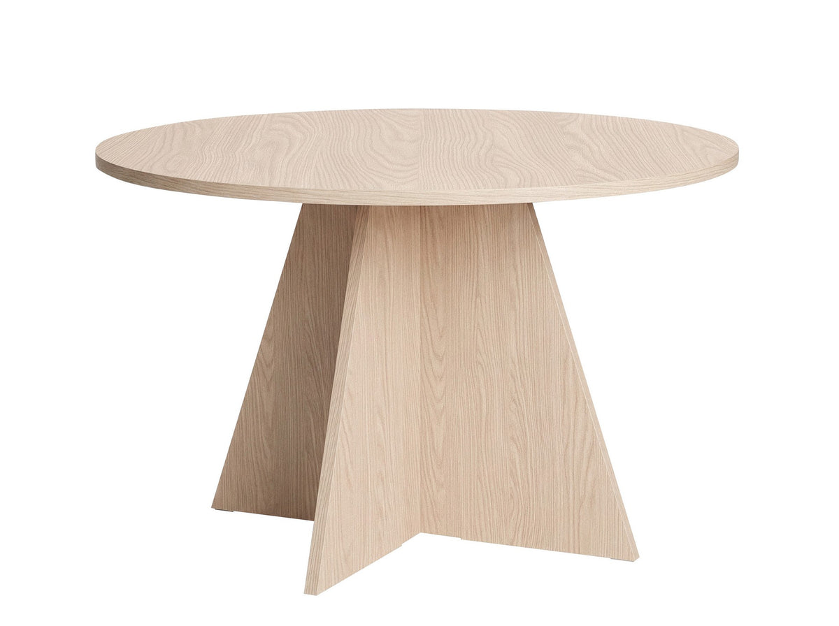 Quadratischer Esstisch Virella in Eiche Pusula-Optik aus melaminbeschichteter Spanplatte, Tischplatte 120x120 cm, Nordure Möbeldesign.