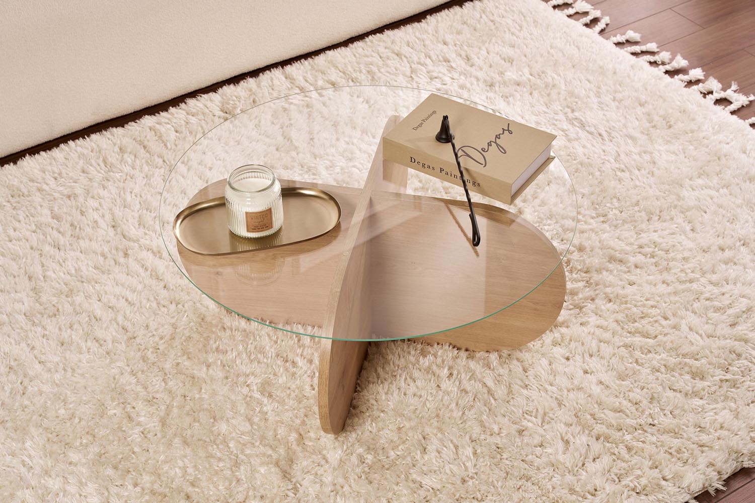Aeris - Sapphire Oak, Transparent in Saphir- Eiche Transparent präsentiert im Onlineshop von KAQTU Design AG. Beistelltisch ist von Nordure