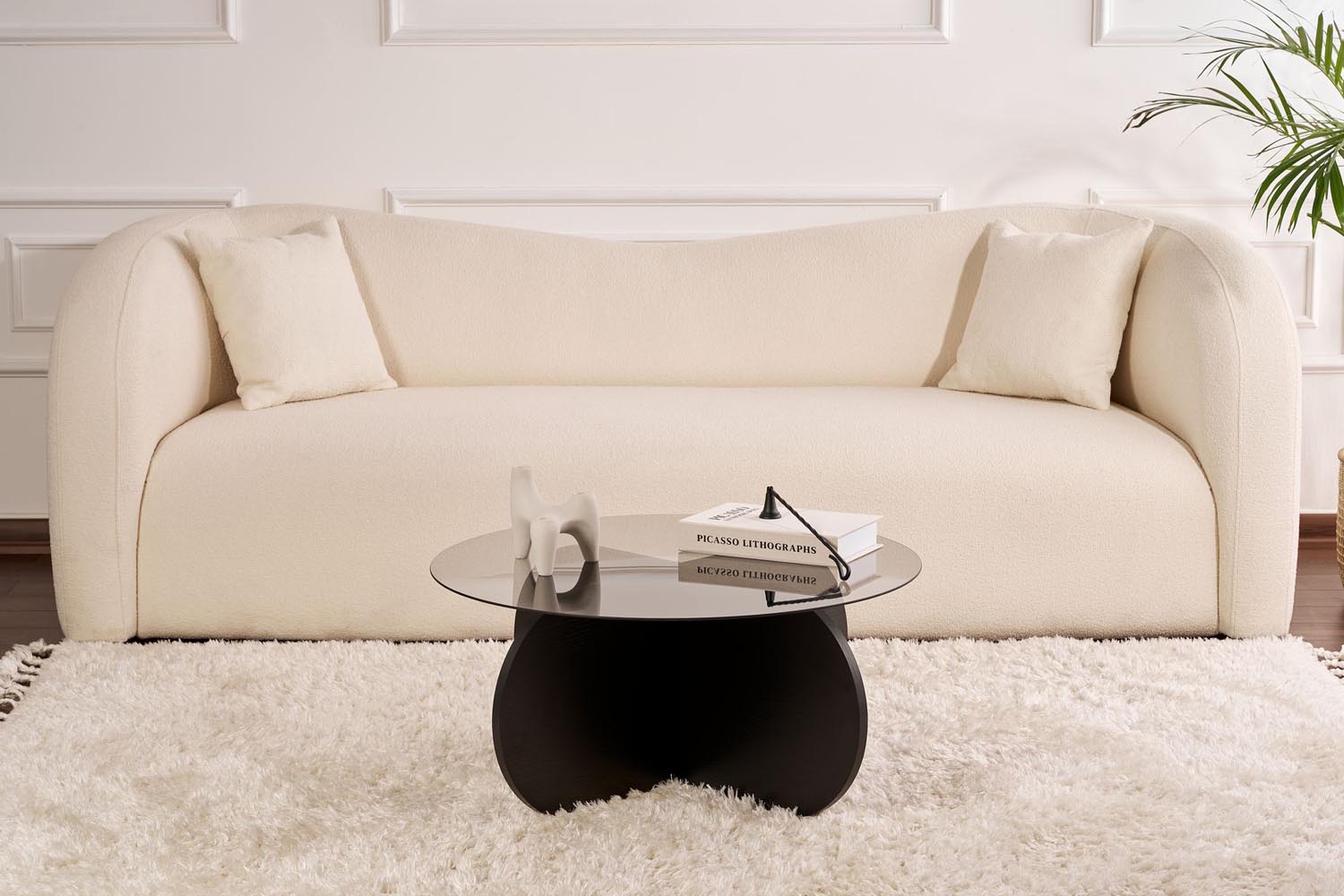 Aeris - Wood Black, Transparent in Holz Schwarz Transparent präsentiert im Onlineshop von KAQTU Design AG. Beistelltisch ist von Nordure