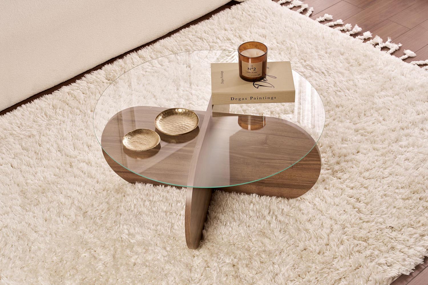 Aeris - Walnut, Transparent in Walnuss Transparent präsentiert im Onlineshop von KAQTU Design AG. Beistelltisch ist von Nordure