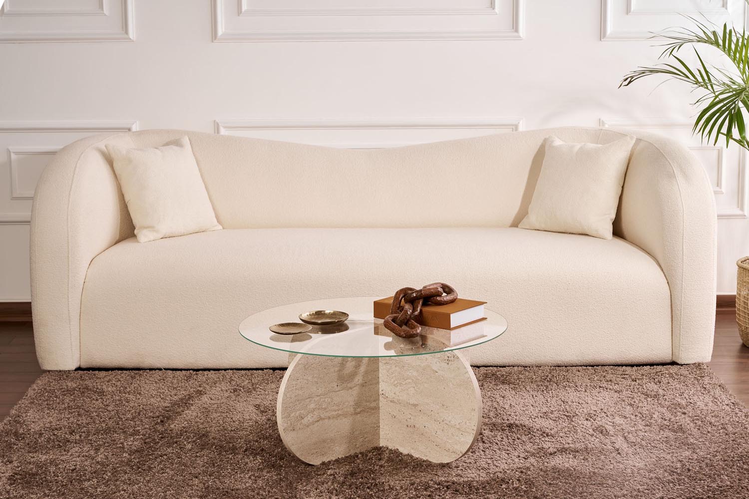 Aeris - Travertine, Transparent in Travertin Transparent präsentiert im Onlineshop von KAQTU Design AG. Beistelltisch ist von Nordure