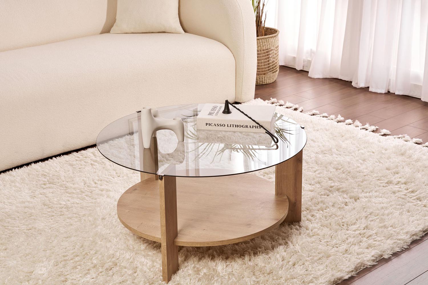Clara - Sapphire Oak, Fume in Saphir- Eiche Fume präsentiert im Onlineshop von KAQTU Design AG. Beistelltisch ist von Nordure
