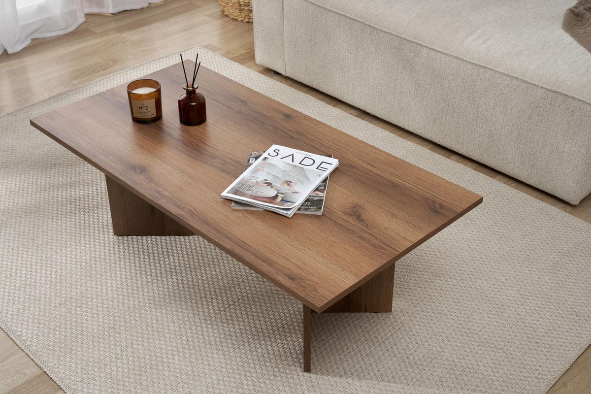 Sabin Sofatisch - Walnuss in Walnuss präsentiert im Onlineshop von KAQTU Design AG. Couchtisch ist von Nordure