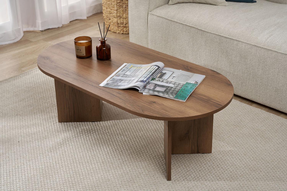 Sable Sofatisch - Walnuss in Walnuss präsentiert im Onlineshop von KAQTU Design AG. Couchtisch ist von Nordure