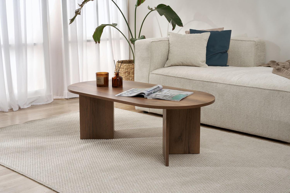 Sable Sofatisch - Walnuss in Walnuss präsentiert im Onlineshop von KAQTU Design AG. Couchtisch ist von Nordure
