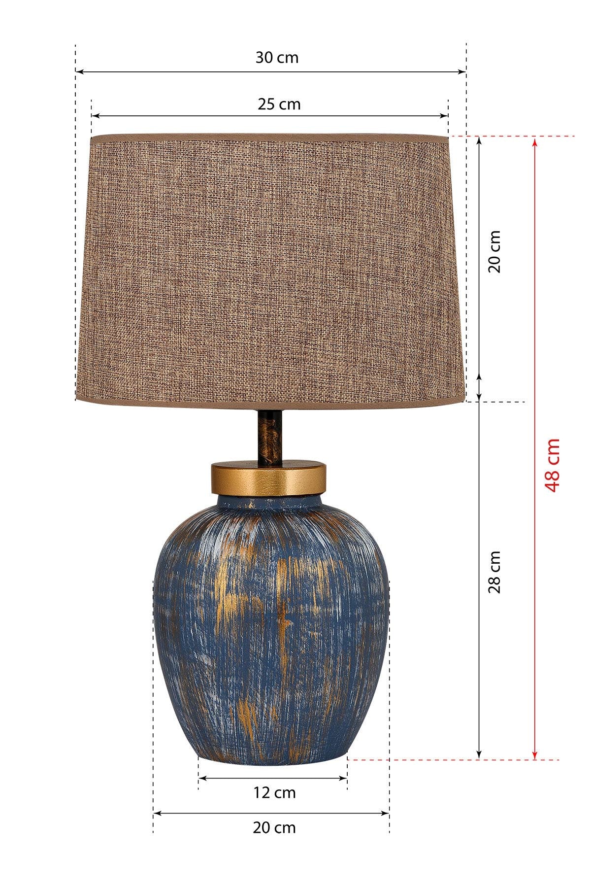 TM167 in Blau Braown präsentiert im Onlineshop von KAQTU Design AG. Tischleuchte ist von Opviq
