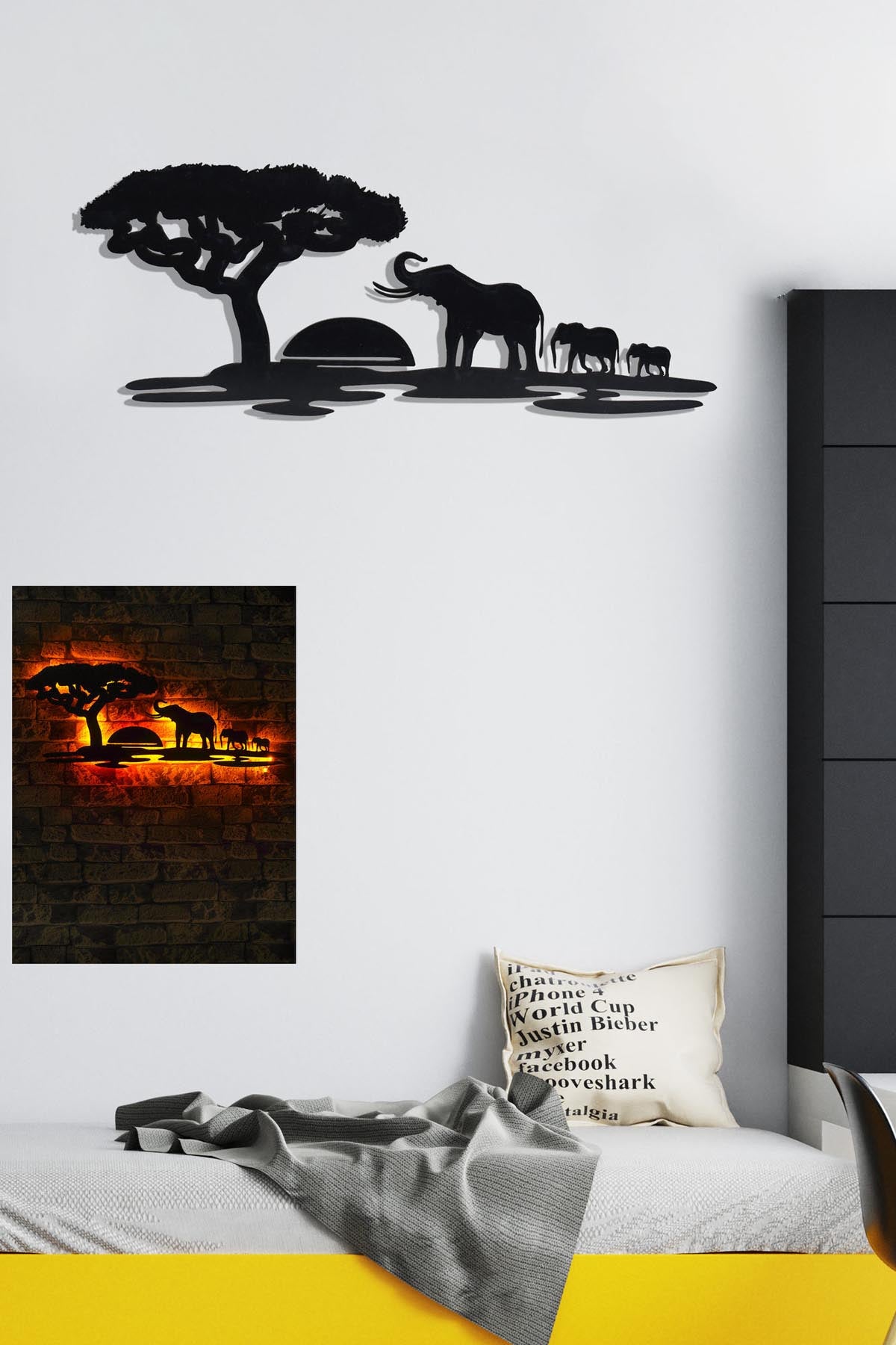 Safari - Yellow-Red in Gelb Rot präsentiert im Onlineshop von KAQTU Design AG. Wandleuchte ist von Wallity