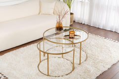 Gold sofa table