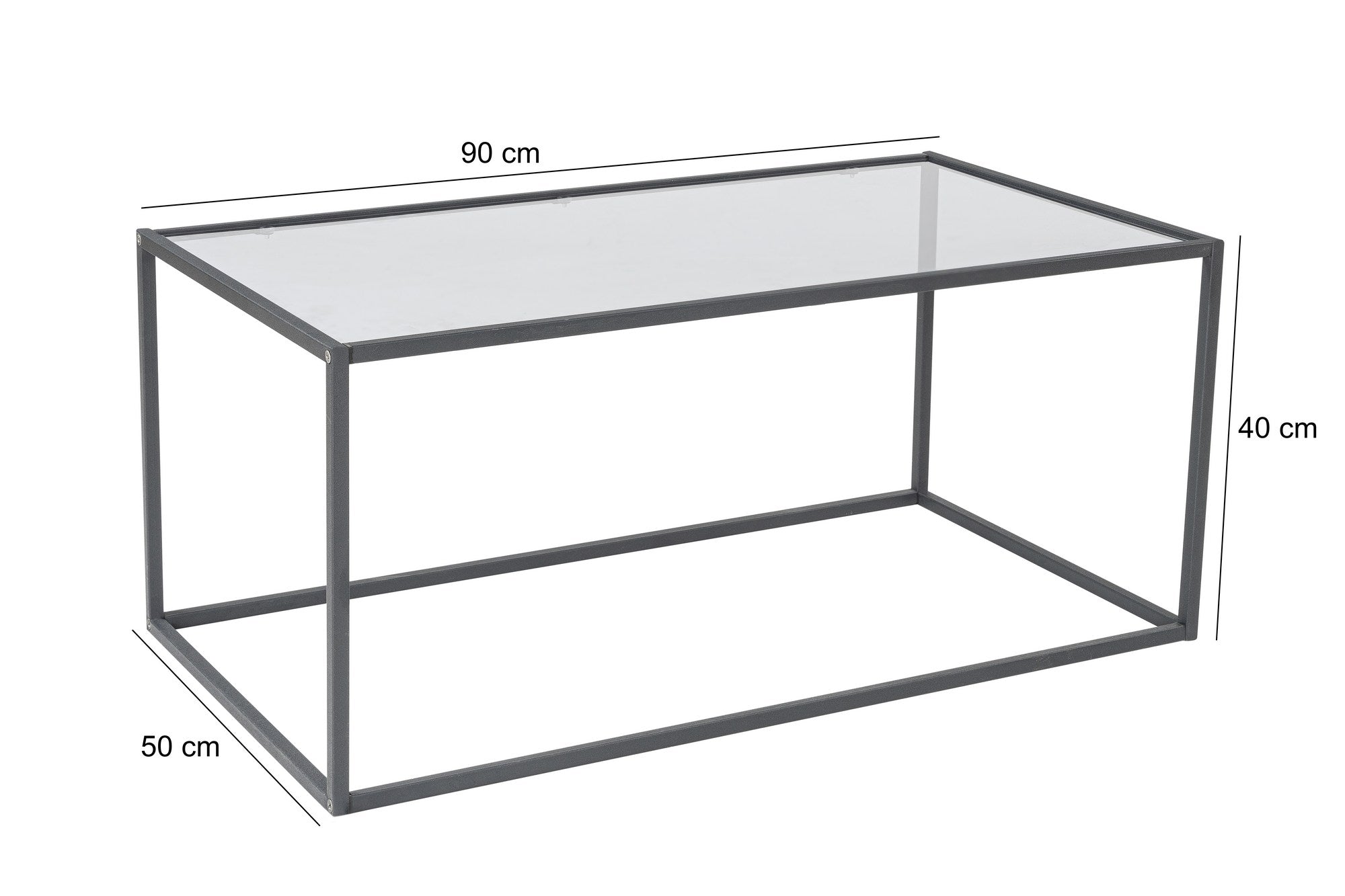 Lizbon - Smoked Glass in Schwarz präsentiert im Onlineshop von KAQTU Design AG. Beistelltisch ist von Hanah Home