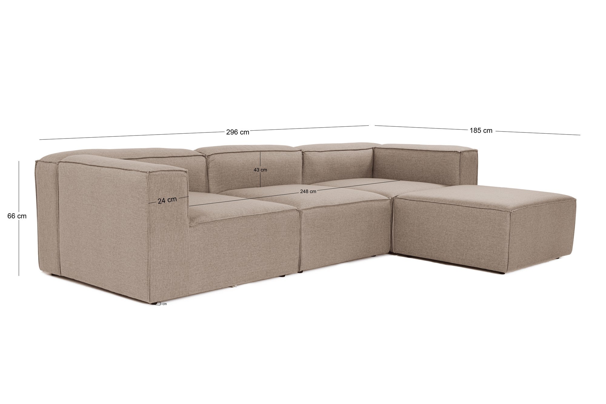 Fora - Brown in Braun präsentiert im Onlineshop von KAQTU Design AG. Ecksofa ist von Atelier Del Sofa