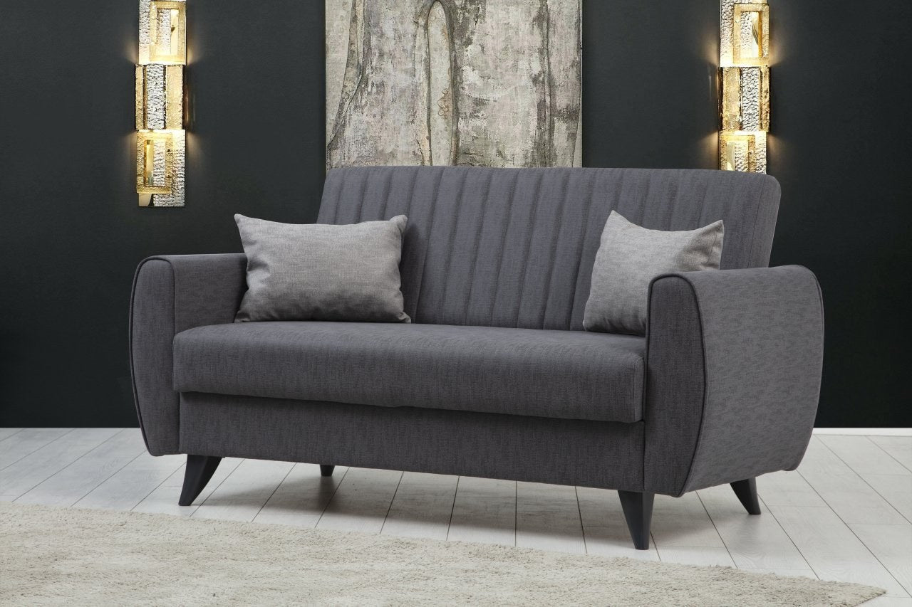 Alkon - Dark Grey in Dunkelgrau präsentiert im Onlineshop von KAQTU Design AG. Bettsofa ist von Atelier Del Sofa