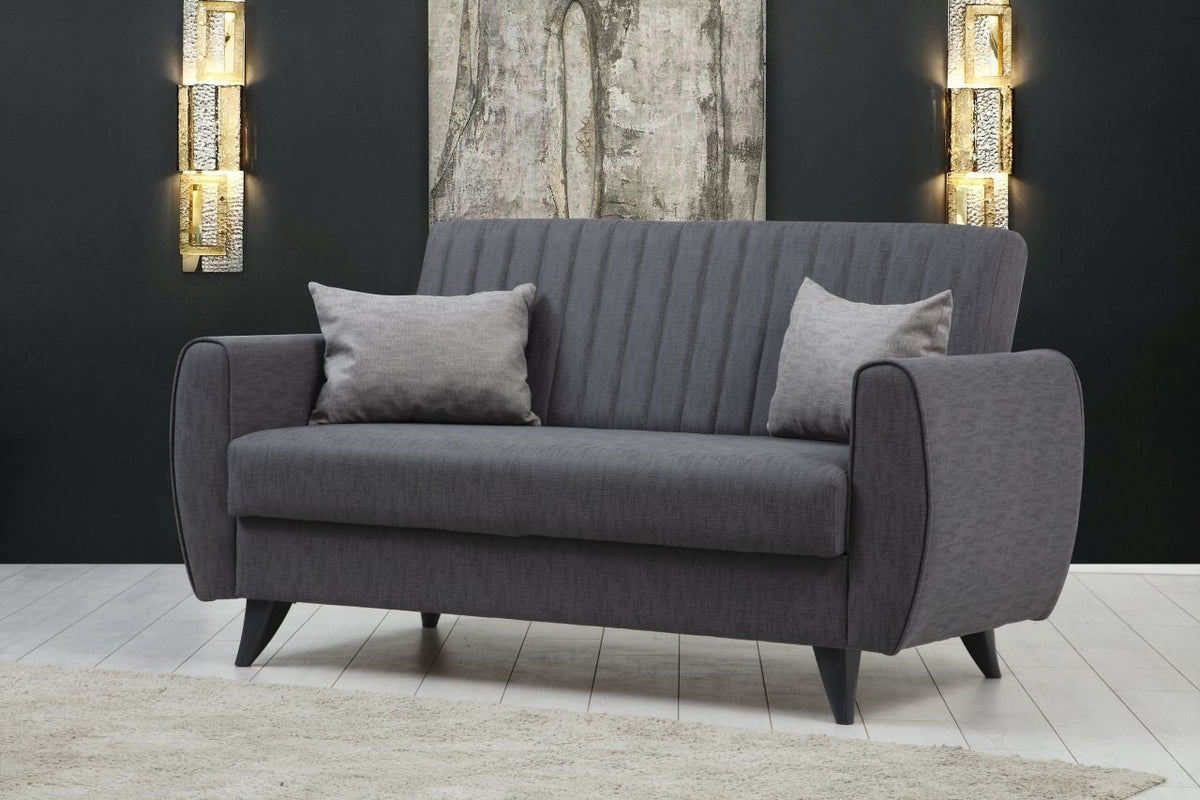 Alkon Bettsofa - Dunkelgrau in Dunkelgrau präsentiert im Onlineshop von KAQTU Design AG. Bettsofa ist von Atelier Del Sofa