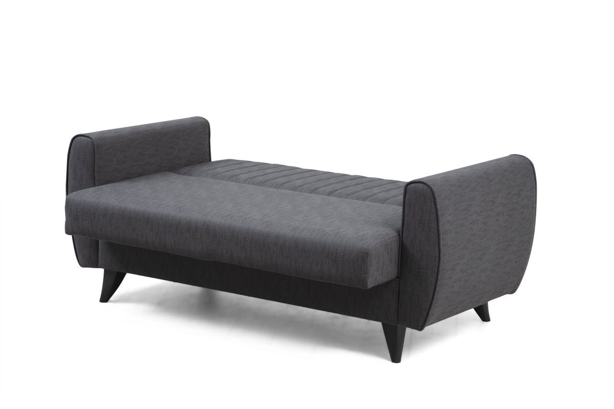 Alkon Bettsofa - Dunkelgrau in Dunkelgrau präsentiert im Onlineshop von KAQTU Design AG. Bettsofa ist von Atelier Del Sofa