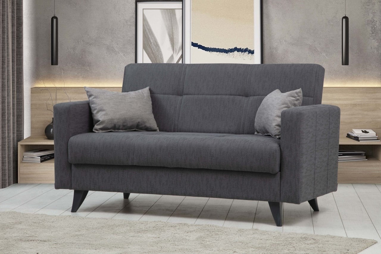 Polya - Dark Grey in Dunkelgrau präsentiert im Onlineshop von KAQTU Design AG. Bettsofa ist von Atelier Del Sofa