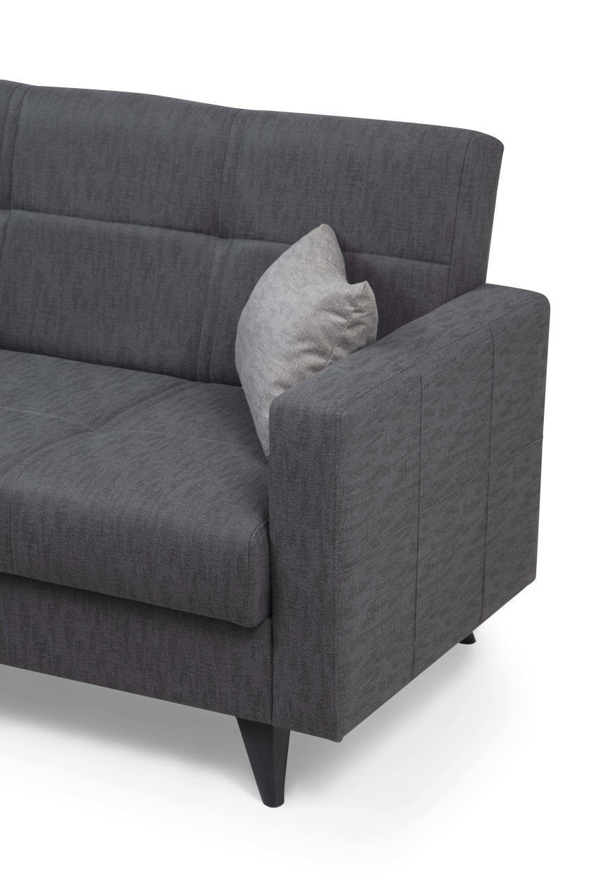 Polya - Dark Grey in Dunkelgrau präsentiert im Onlineshop von KAQTU Design AG. Bettsofa ist von Atelier Del Sofa