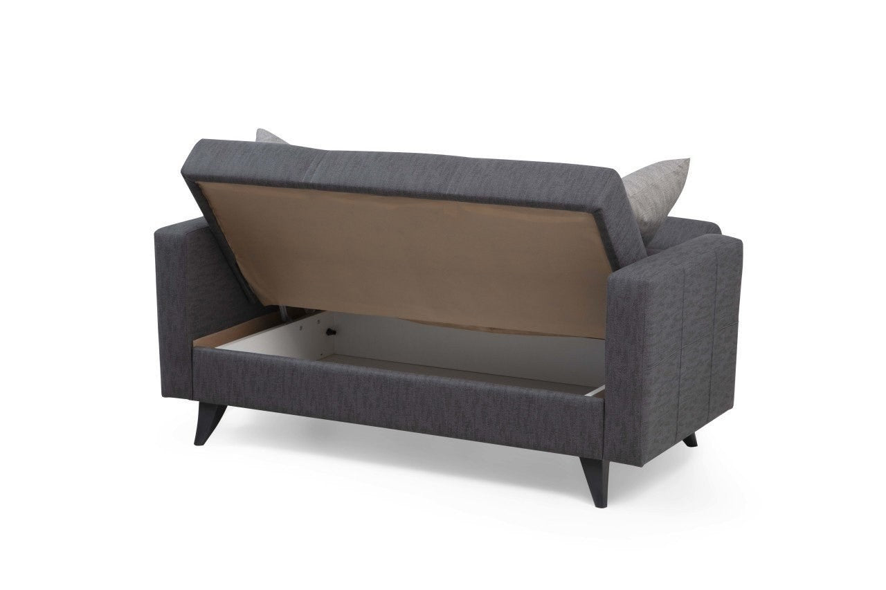 Polya - Dark Grey in Dunkelgrau präsentiert im Onlineshop von KAQTU Design AG. Bettsofa ist von Atelier Del Sofa
