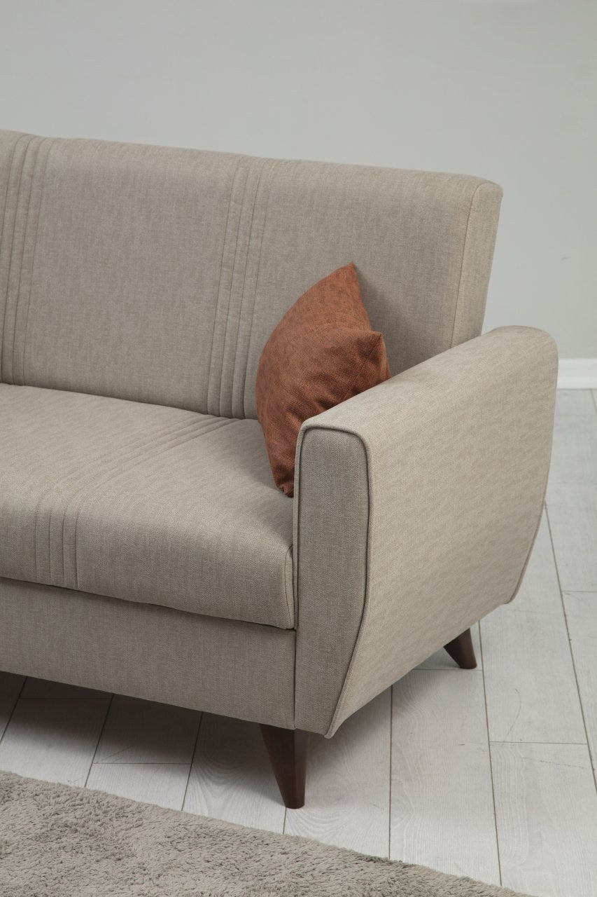 Zaden - Beige in Beige präsentiert im Onlineshop von KAQTU Design AG. Bettsofa ist von Atelier Del Sofa