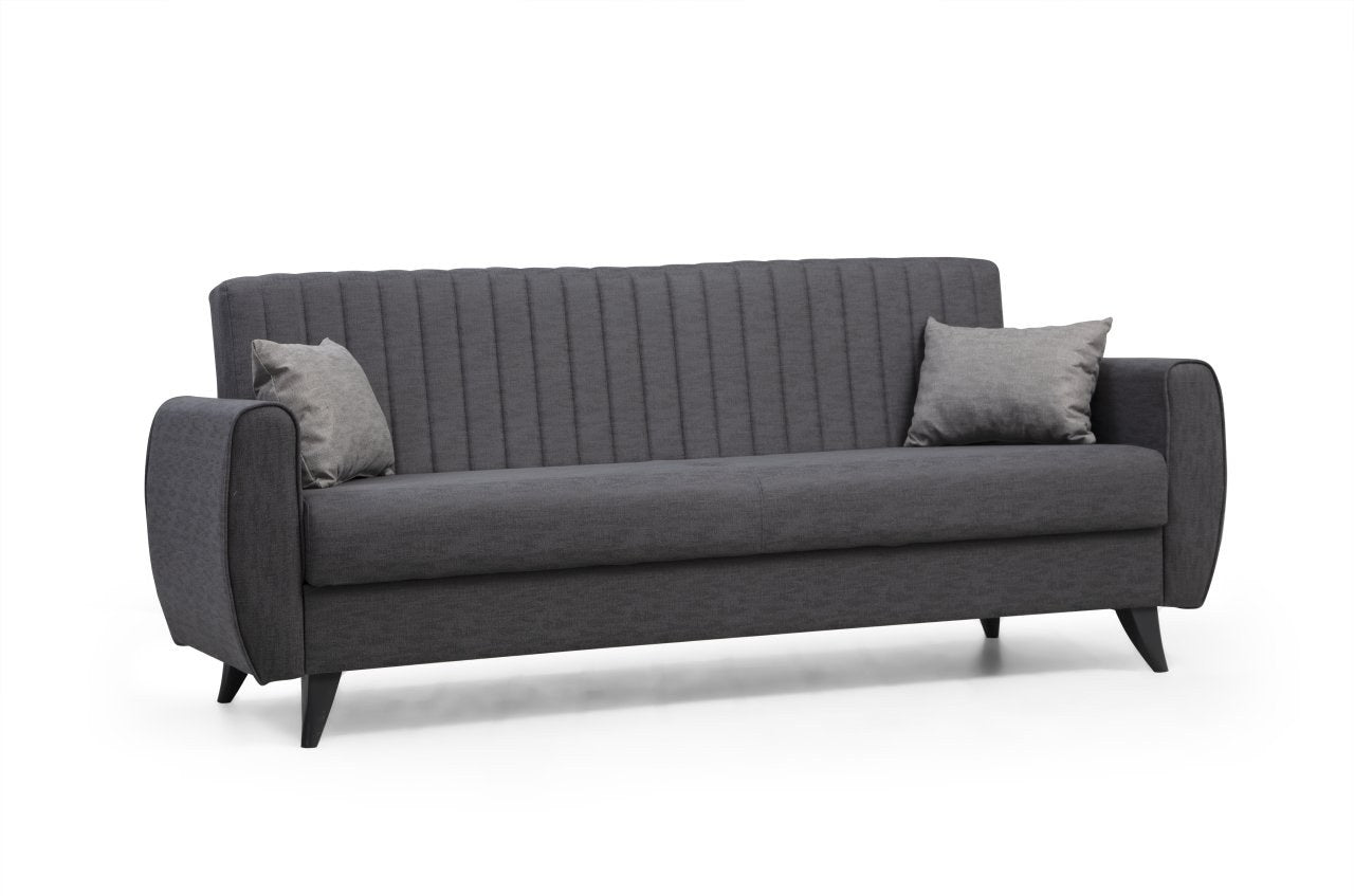 Alkon - Dark Grey in Dunkelgrau präsentiert im Onlineshop von KAQTU Design AG. Bettsofa ist von Atelier Del Sofa