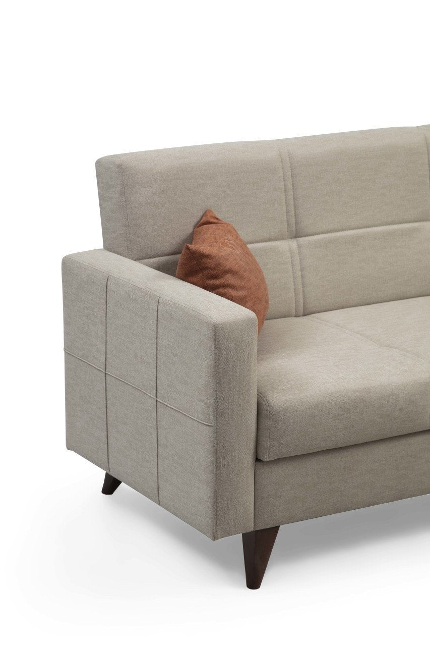 Polya - Beige in Beige präsentiert im Onlineshop von KAQTU Design AG. Bettsofa ist von Atelier Del Sofa