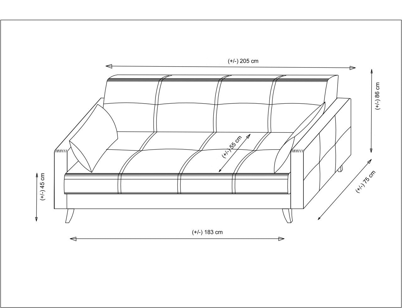 Polya - Beige in Beige präsentiert im Onlineshop von KAQTU Design AG. Bettsofa ist von Atelier Del Sofa