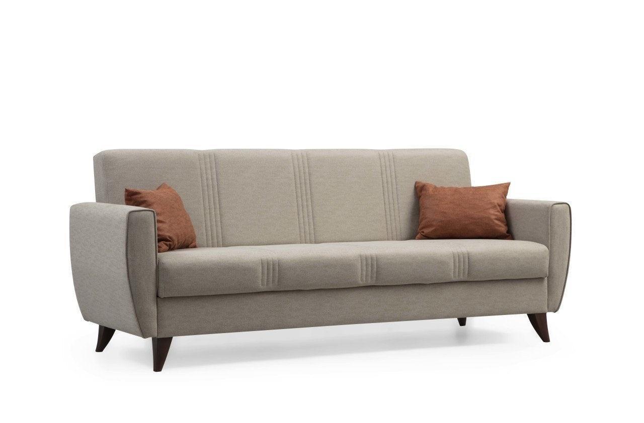 Zaden - Beige in Beige präsentiert im Onlineshop von KAQTU Design AG. Bettsofa ist von Atelier Del Sofa