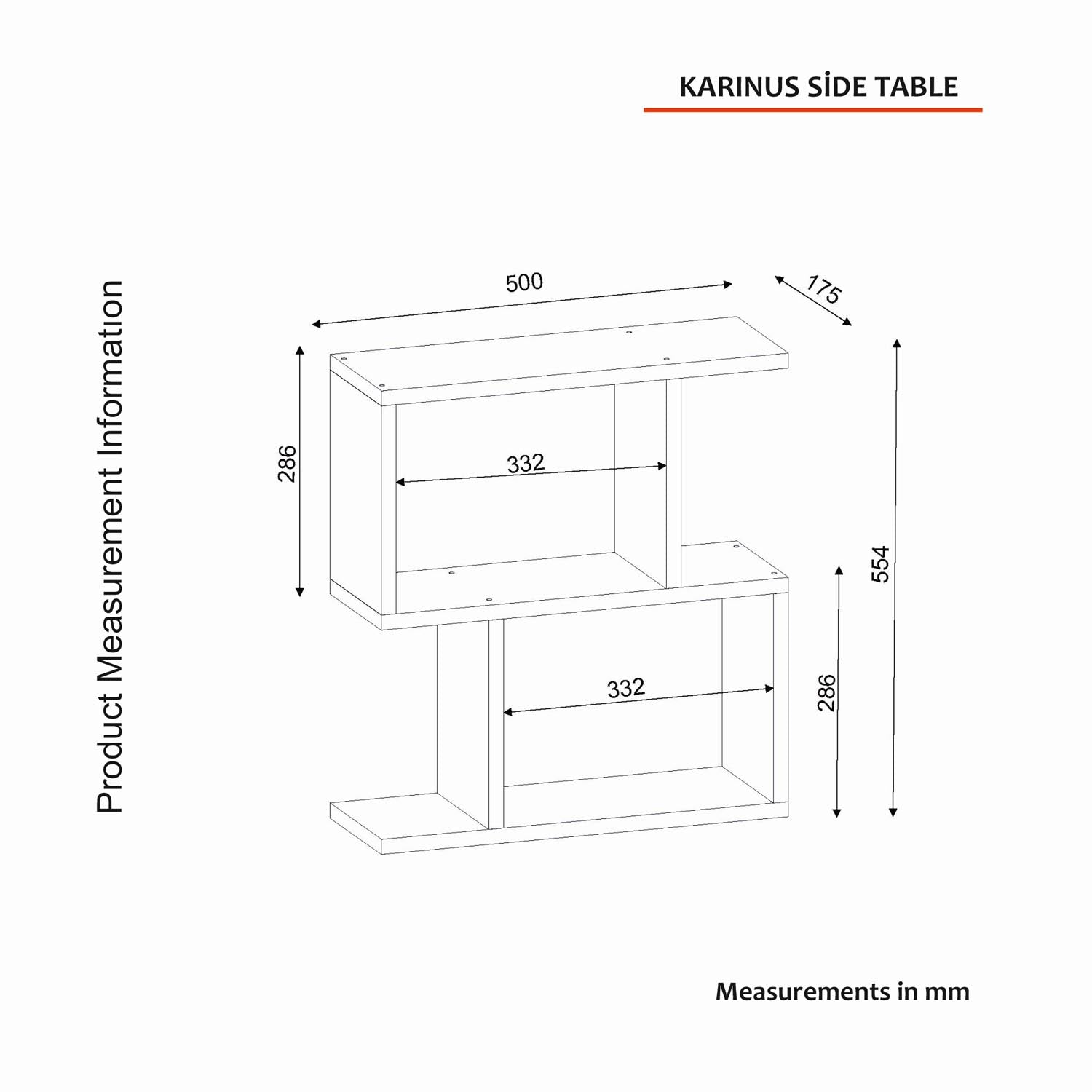 Karinus - White in Weiss präsentiert im Onlineshop von KAQTU Design AG. Beistelltisch ist von Hanah Home