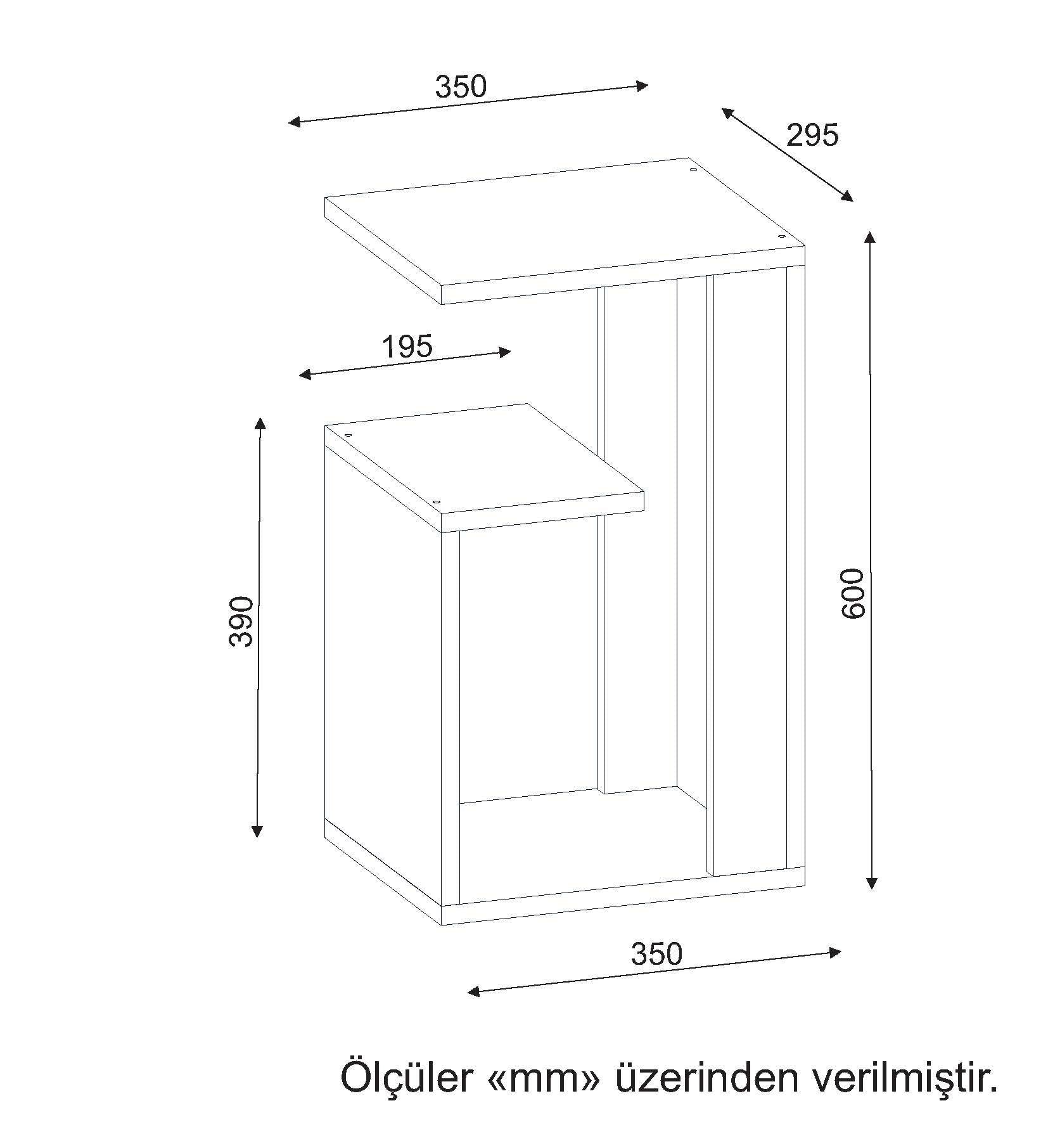 Sister - White in Weiss präsentiert im Onlineshop von KAQTU Design AG. Beistelltisch ist von Hanah Home