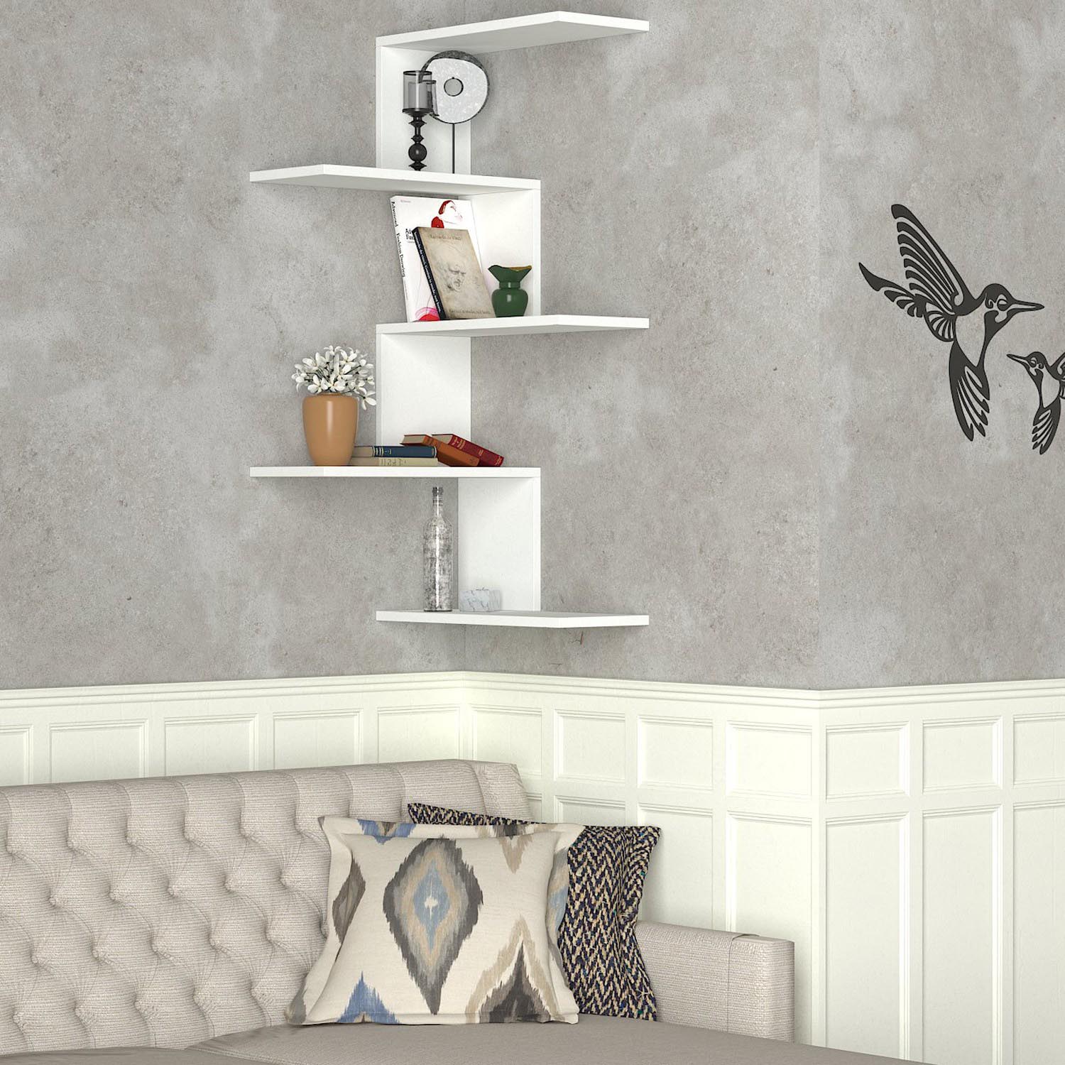 Caniko - White in Weiss präsentiert im Onlineshop von KAQTU Design AG. Wandregal ist von Hanah Home