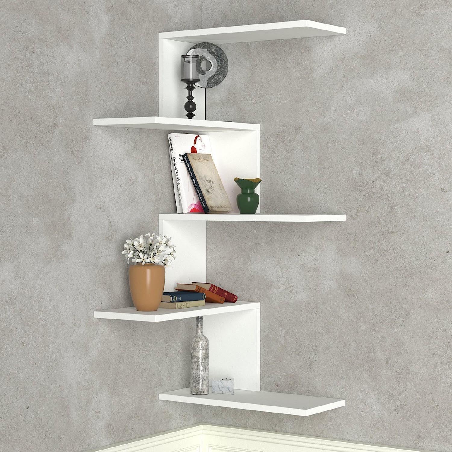 Caniko - White in Weiss präsentiert im Onlineshop von KAQTU Design AG. Wandregal ist von Hanah Home