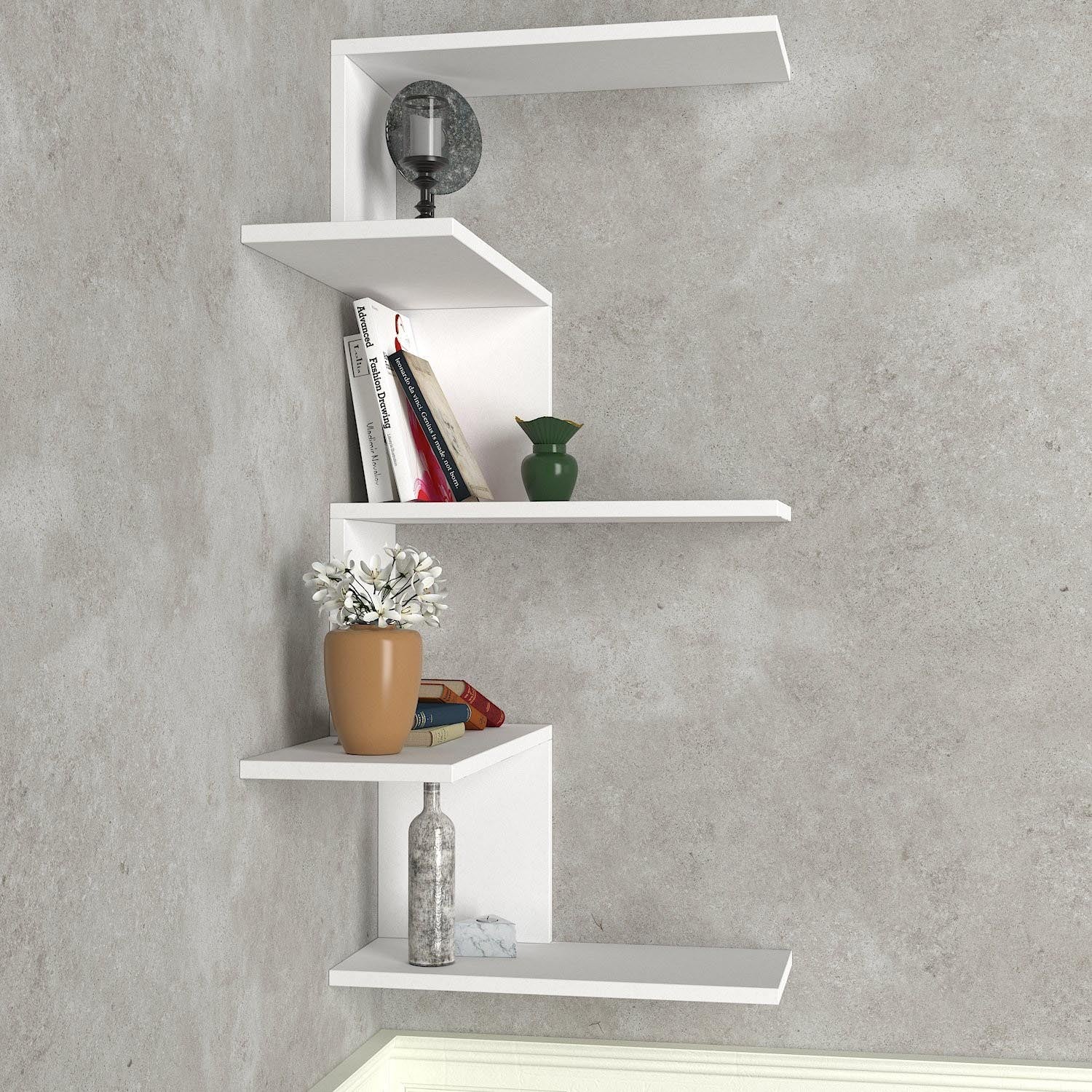 Caniko - White in Weiss präsentiert im Onlineshop von KAQTU Design AG. Wandregal ist von Hanah Home