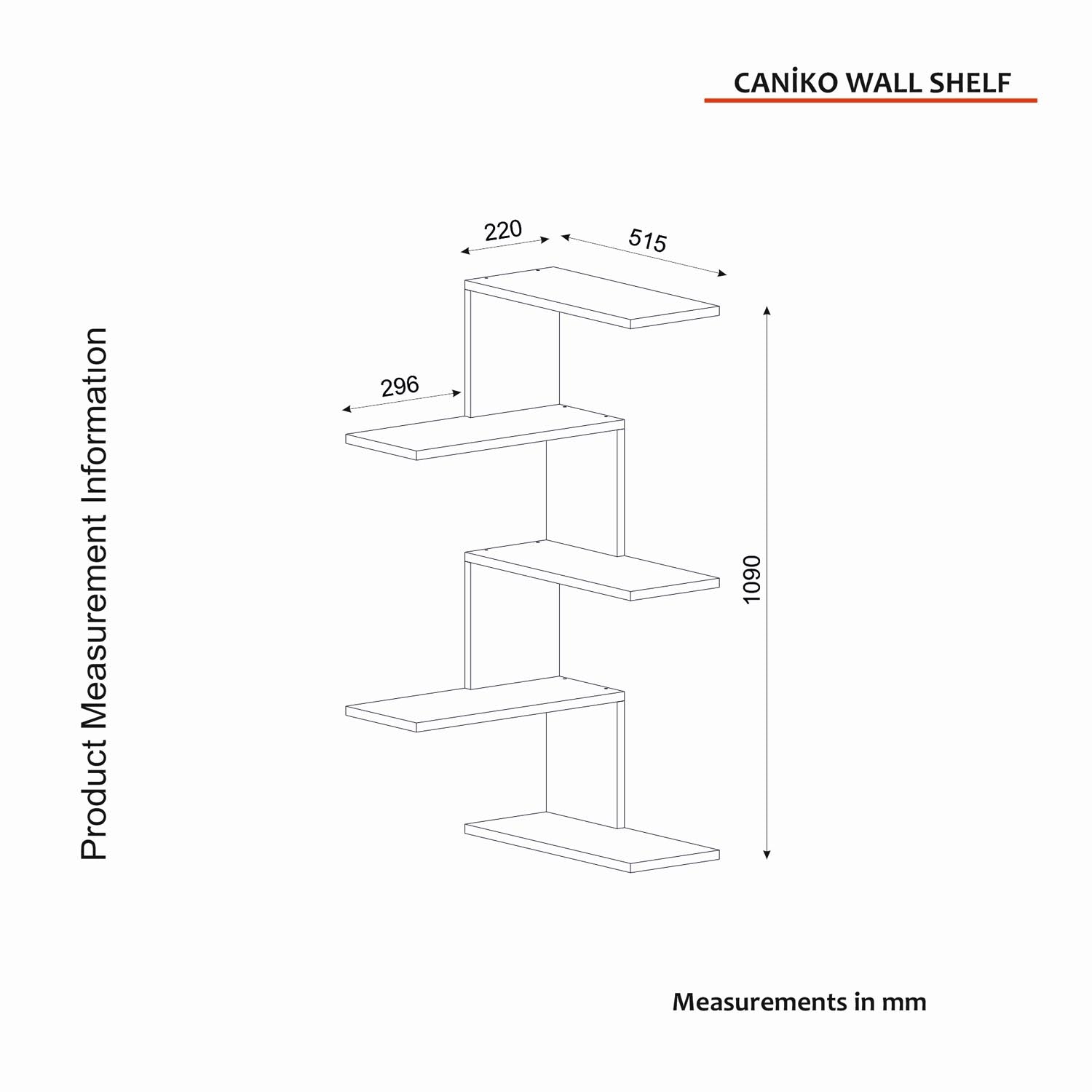 Caniko - Walnut in Walnuss präsentiert im Onlineshop von KAQTU Design AG. Wandregal ist von Hanah Home