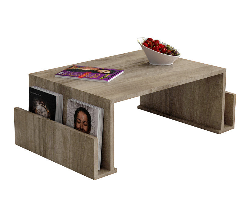 Magazin - Walnut in Walnuss präsentiert im Onlineshop von KAQTU Design AG. Beistelltisch ist von Hanah Home