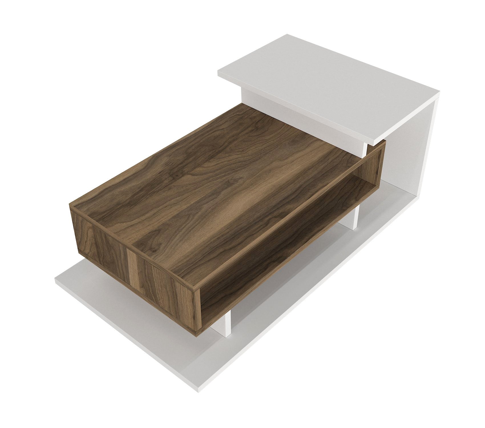 Spring - White, Walnut in Weisser Walnuss präsentiert im Onlineshop von KAQTU Design AG. Beistelltisch ist von Hanah Home