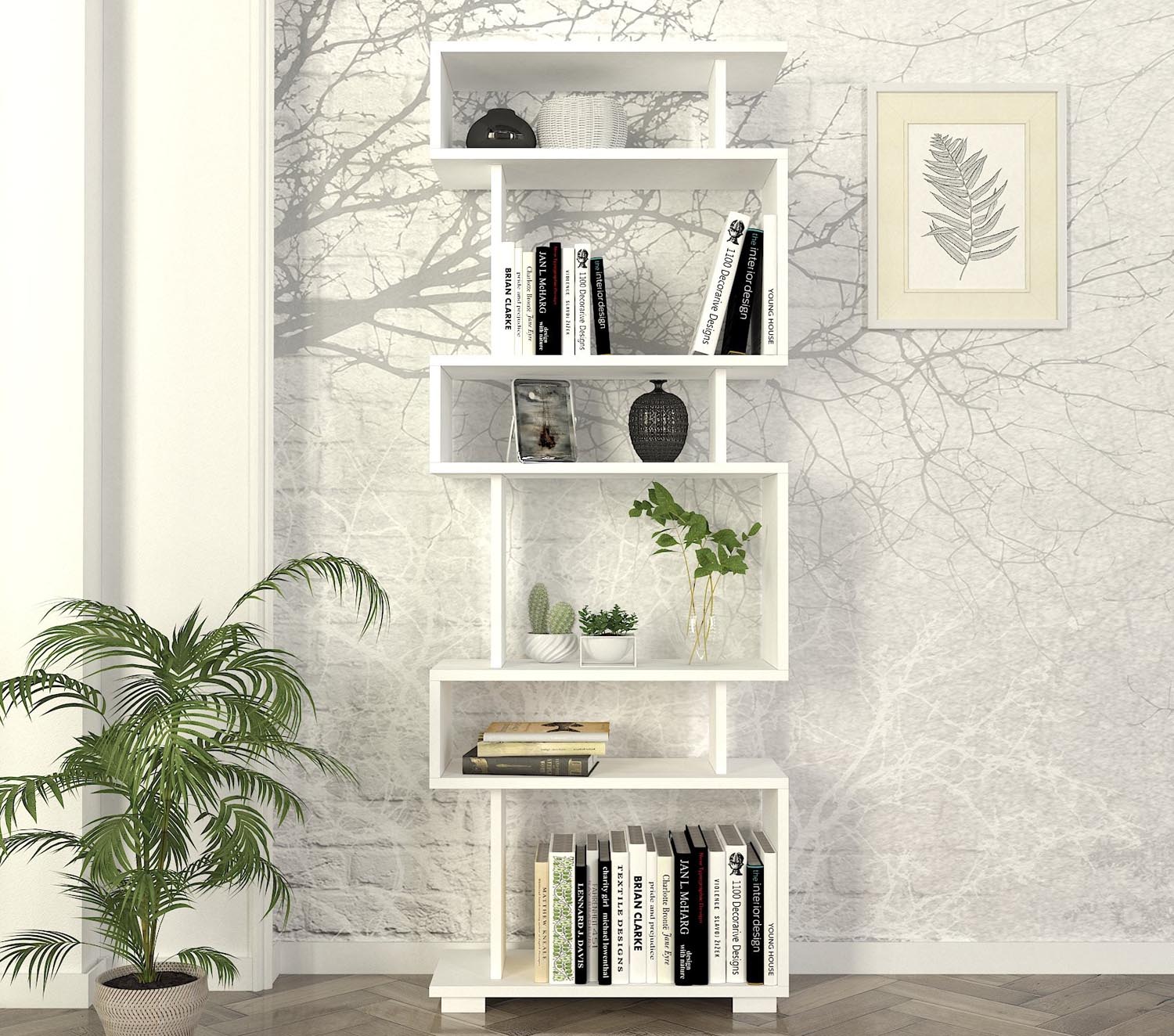 Blok - White in Weiss präsentiert im Onlineshop von KAQTU Design AG. Bücherregal ist von Hanah Home