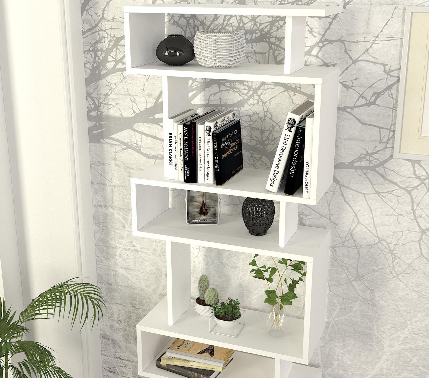 Blok - White in Weiss präsentiert im Onlineshop von KAQTU Design AG. Bücherregal ist von Hanah Home