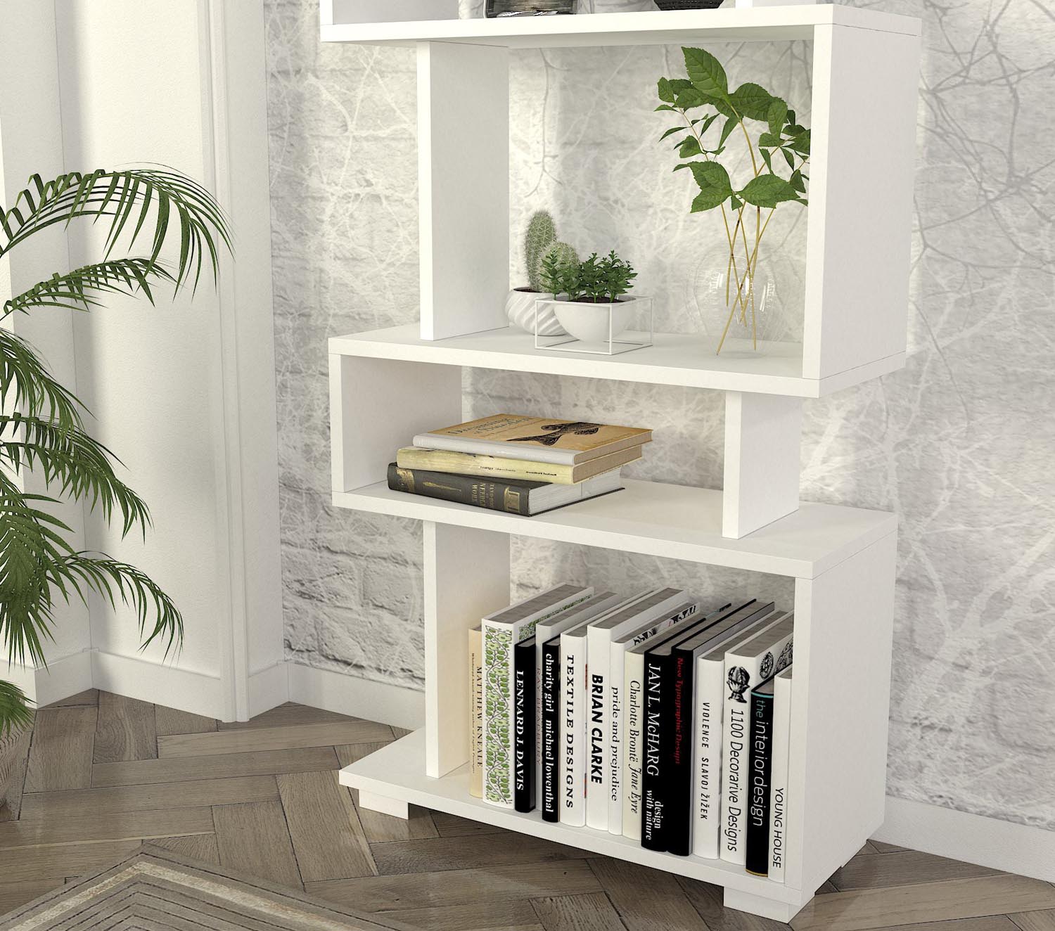 Blok - White in Weiss präsentiert im Onlineshop von KAQTU Design AG. Bücherregal ist von Hanah Home