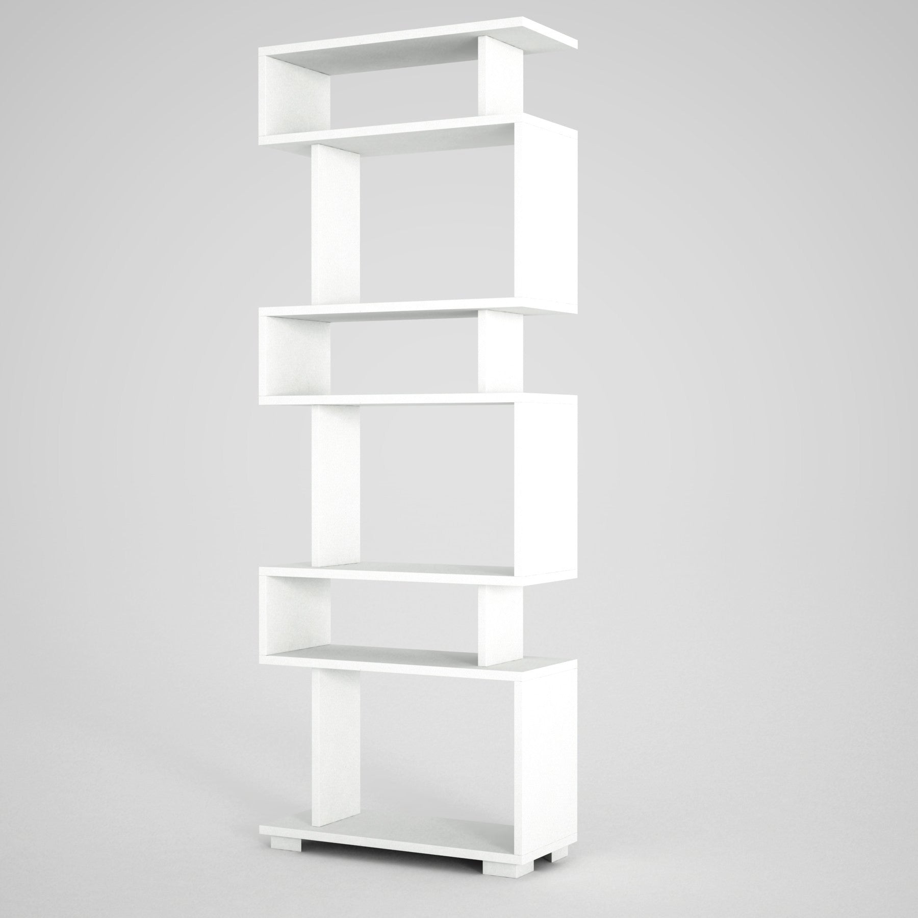 Blok - White, Walnut in Weisser Walnuss präsentiert im Onlineshop von KAQTU Design AG. Bücherregal ist von Hanah Home