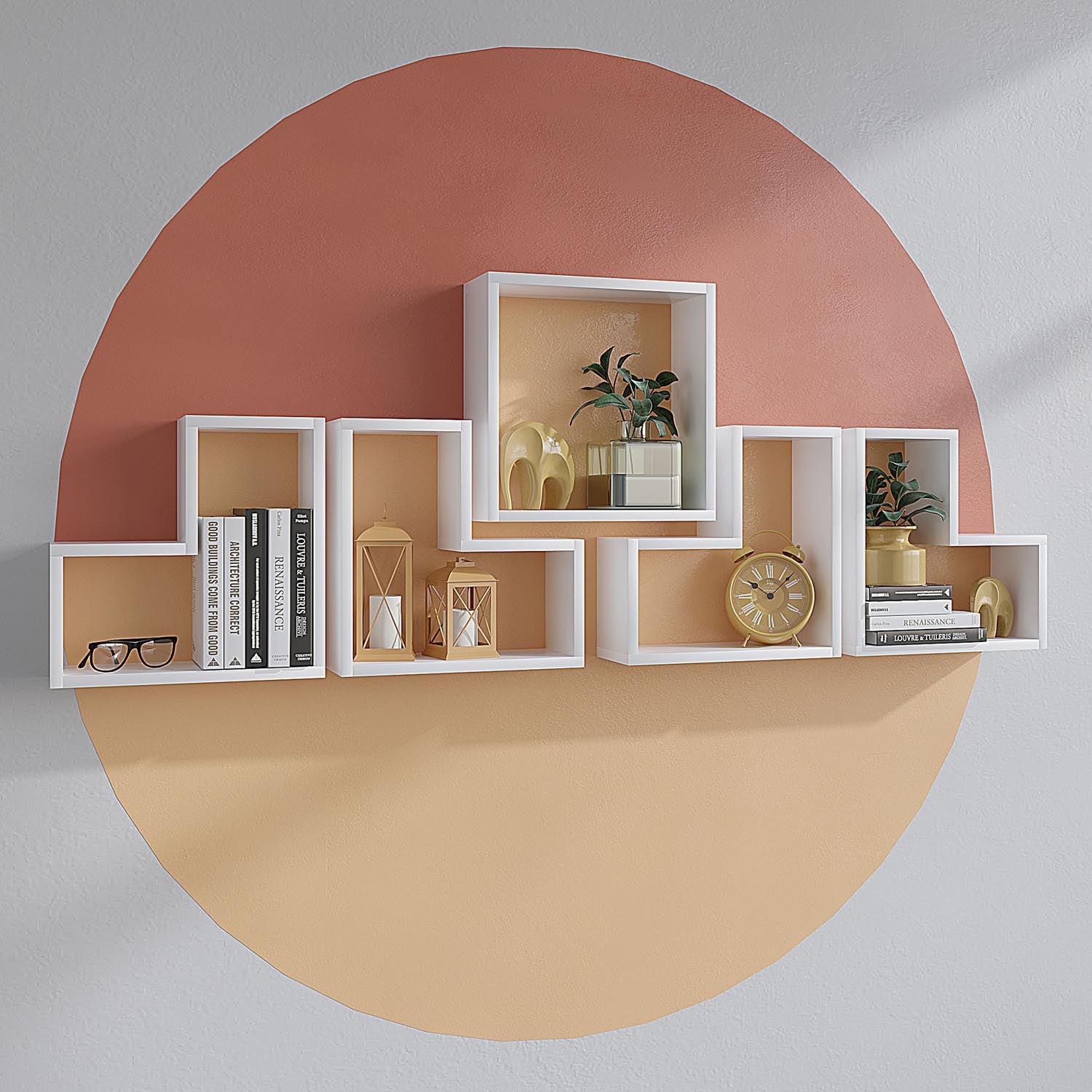 Elitra - White in Weiss präsentiert im Onlineshop von KAQTU Design AG. Wandregal ist von Hanah Home