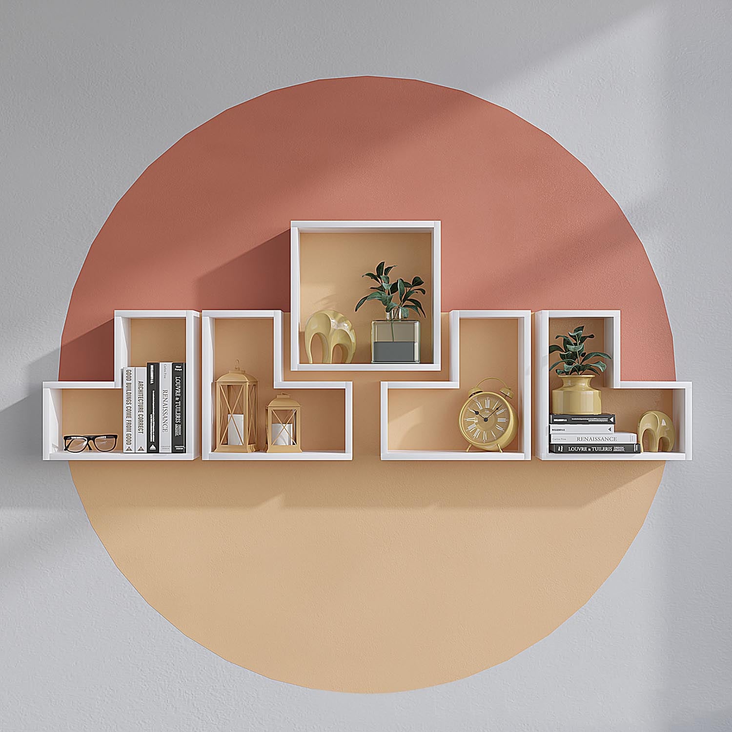 Elitra - White in Weiss präsentiert im Onlineshop von KAQTU Design AG. Wandregal ist von Hanah Home