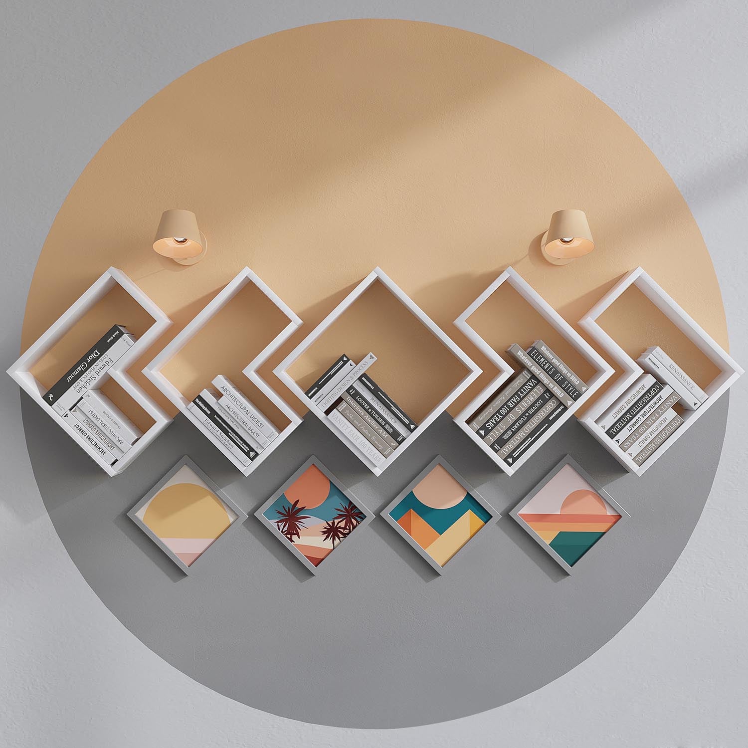 Elitra - White in Weiss präsentiert im Onlineshop von KAQTU Design AG. Wandregal ist von Hanah Home