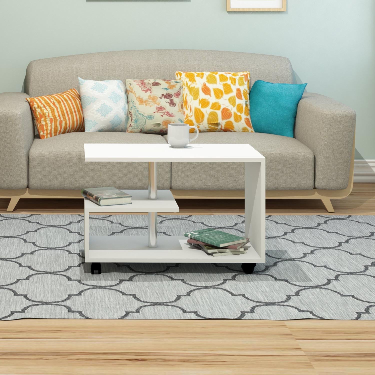 Karanfil - White in Weiss präsentiert im Onlineshop von KAQTU Design AG. Beistelltisch ist von Hanah Home