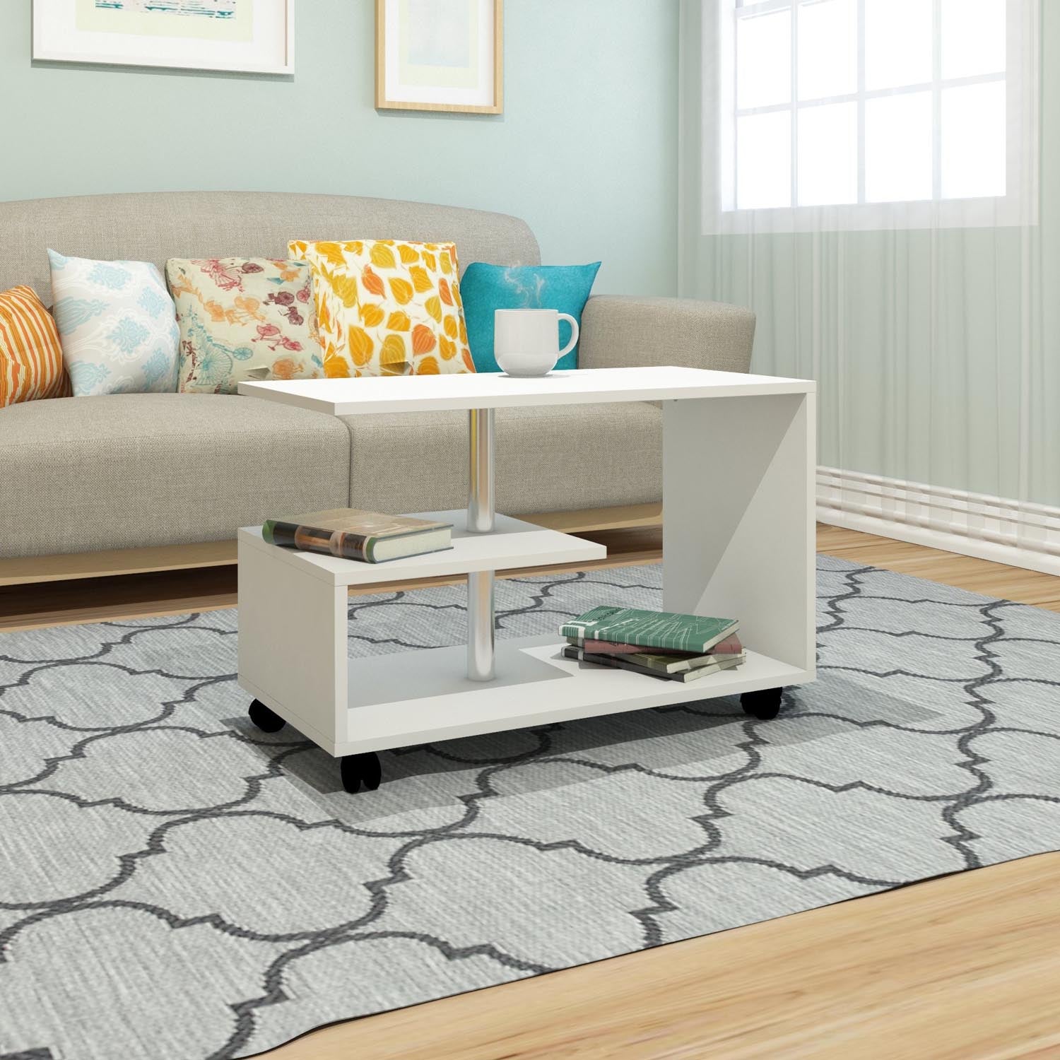Karanfil - White in Weiss präsentiert im Onlineshop von KAQTU Design AG. Beistelltisch ist von Hanah Home